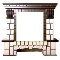 Портал Interflame Экстер М средний дуб под очаг Foton 23 LED FX