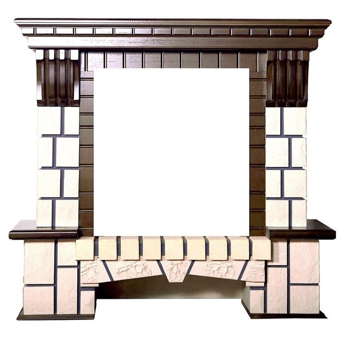 Портал Interflame Экстер М средний дуб под очаг Foton 23 LED FX