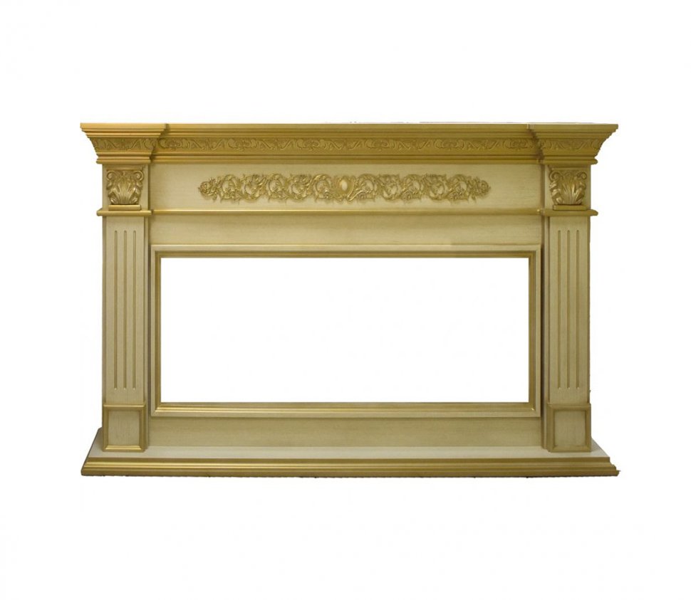 Портал Interflame Елизавета под очаг FreeSpace 40 LED FX QZ бежевый с золотой патиной