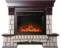 Каминокомплект Interflame Экстер махагон с очагом Jupiter GLS LED Black