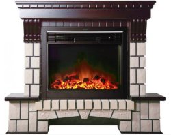 Каминокомплект Interflame Экстер махагон с очагом Jupiter GLS LED Black