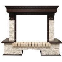 Портал Royal Flame Pierre Luxe мелкий сланец бежевый