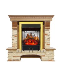 Каминокомплект Royal Flame Pierre Luxe сланец с очагом Majestic FX M Brass