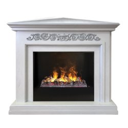 Каминокомплект RealFlame Leticia Corner 26 WT 3D Cassette 630 + Black вставка