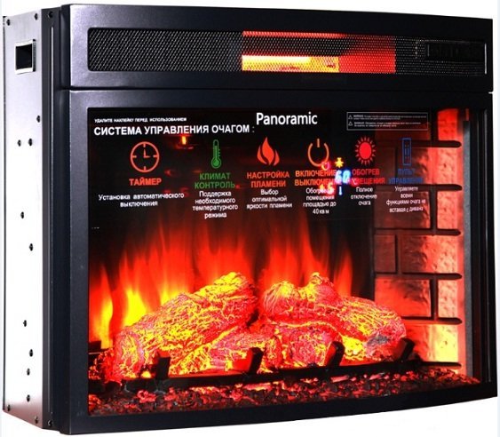 Каминокомплект Interflame Экстер сланец темный дуб с очагом Panoramic 06 25 LED FX QZ