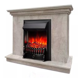 Каминокомплект Хорошие Камины Марс с очагом RealFlame Fobos Lux Black цемент