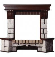 Портал Interflame Экстер М махагон угловой под очаг Foton 23 LED FX