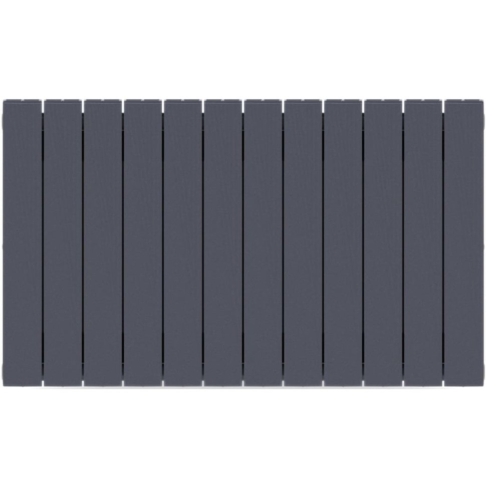 Биметаллический радиатор отопления Rifar Supremo 500 боковое подключение 12 секций титан