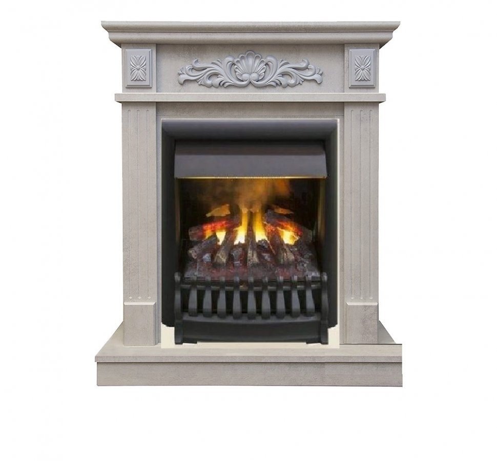 Каминокомплект RealFlame Adelaida STD/EUG WT с очагом 3D Oregan