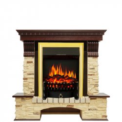 Каминокомплект Royal Flame Pierre Luxe сланец с очагом Fobos FX Brass