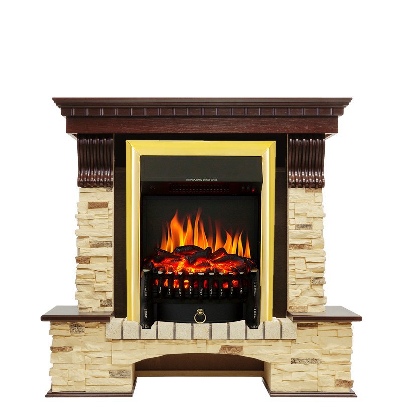 Каминокомплект Royal Flame Pierre Luxe сланец с очагом Fobos FX Brass