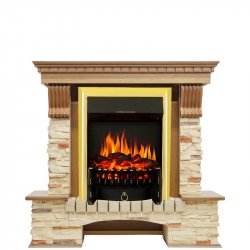 Каминокомплект Royal Flame Pierre Luxe сланец с очагом Fobos FX Brass