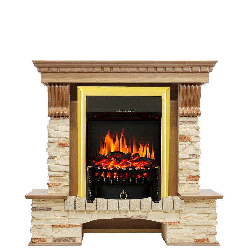 Каминокомплект Royal Flame Pierre Luxe сланец с очагом Fobos FX Brass