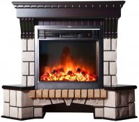 Каминокомплект Interflame Экстер махагон угловой с очагом Jupiter FX M Black