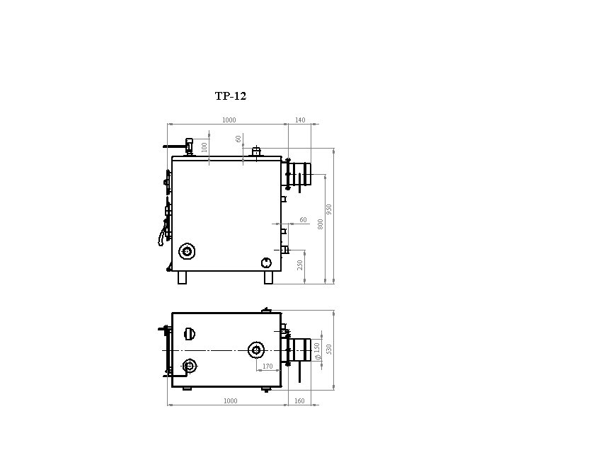 Напольный твердотопливный котел Траян ТР-12-1КТ