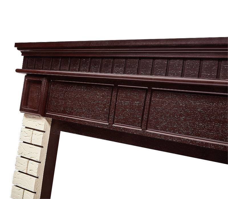 Портал Firelight Bricks 25 камень бежевый/шпон темный дуб