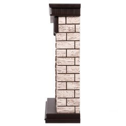Портал Firelight Bricks Wood Classic камень коричневый/шпон темный дуб