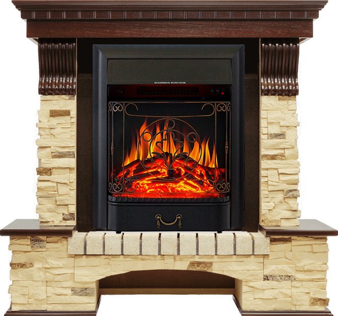 Каминокомплект Royal Flame Pierre Luxe сланец с очагом Majestic FX Black