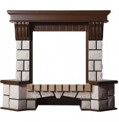 Портал Interflame Экстер М средний дуб угловой под очаг Foton 23 LED FX