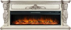 Каминокомплект Royal Flame Windsor с очагом Vision 60 LOG LED слоновая кость с патиной
