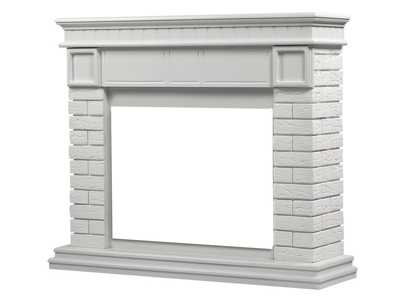 Портал Firelight Bricks 25 камень белый/белая эмаль