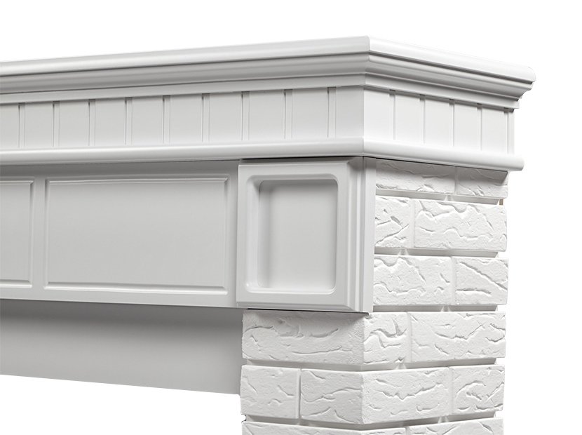 Портал Firelight Bricks 25 камень белый/белая эмаль