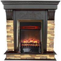Каминокомплект Interflame Брайт венге с очагом Fobos FX M Brass