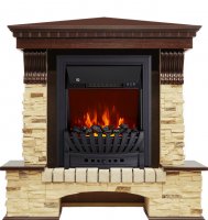 Каминокомплект Royal Flame Pierre Luxe сланец угловой с очагом Aspen Black