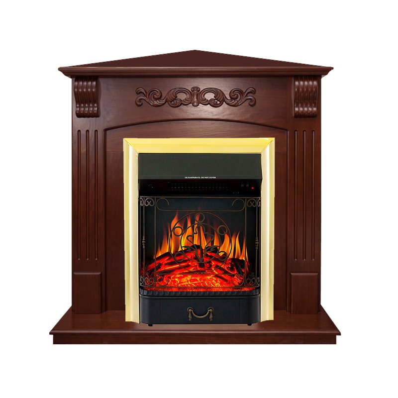 Каминокомплект Royal Flame Sorrento угловой c очагом Majestic FX Brass