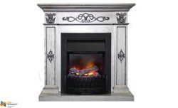 Электрический камин Dimplex Портал Derby (Old Silver) с очагом Opti-Myst Danville