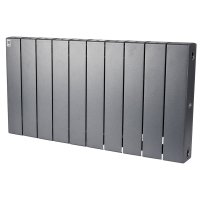 Биметаллический радиатор отопления Rifar Supremo 350 боковое подключение 10 секций титан