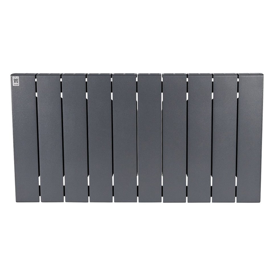 Биметаллический радиатор отопления Rifar Supremo 350 боковое подключение 10 секций титан