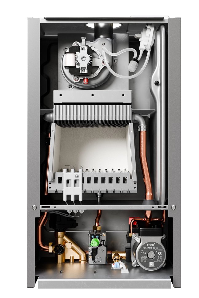 Настенный газовый котел E8 tempo GHA24V (стеклянная панель серый графит)