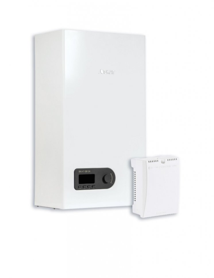 Настенный газовый котел Бастион Skat GB 24 + Стабилизатор Teplocom ST-555