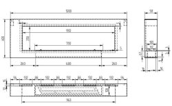Биокамин настенный Zefire Orion 1200