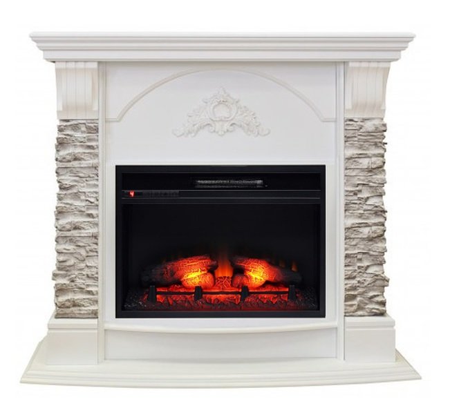 Каминокомплект RealFlame Athena GR STD/EUG/25/24 WT с очагом Eridan 24
