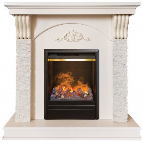 Каминокомплект RealFlame Corfino WT с очагом 3D Olympic