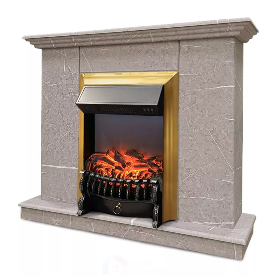 Каминокомплект Хорошие Камины Марс с очагом RealFlame Fobos Lux BR S мрамор