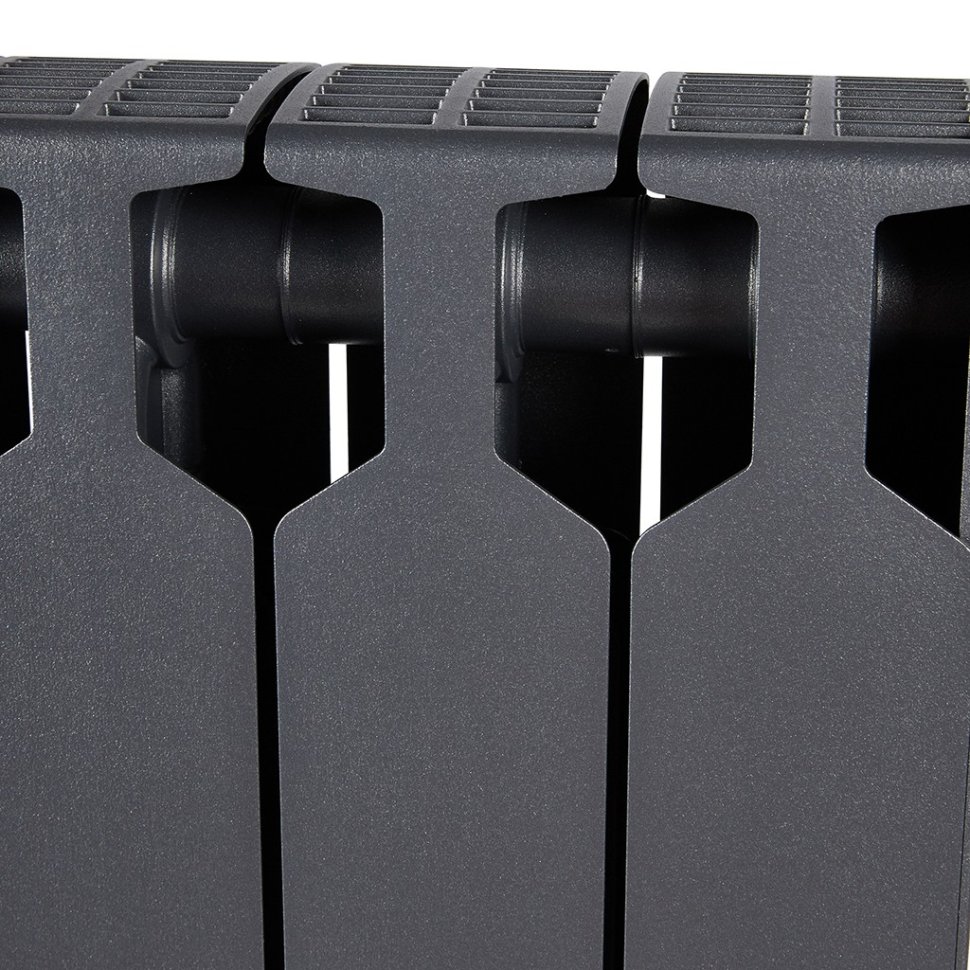 Биметаллический радиатор отопления Rifar Supremo 500 боковое подключение 4 секции титан