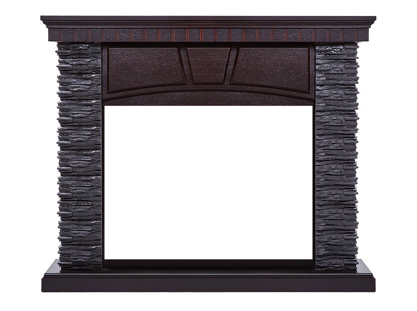 Портал Firelight Porto 25 камень черный/шпон венге